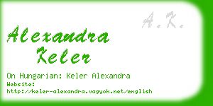 alexandra keler business card